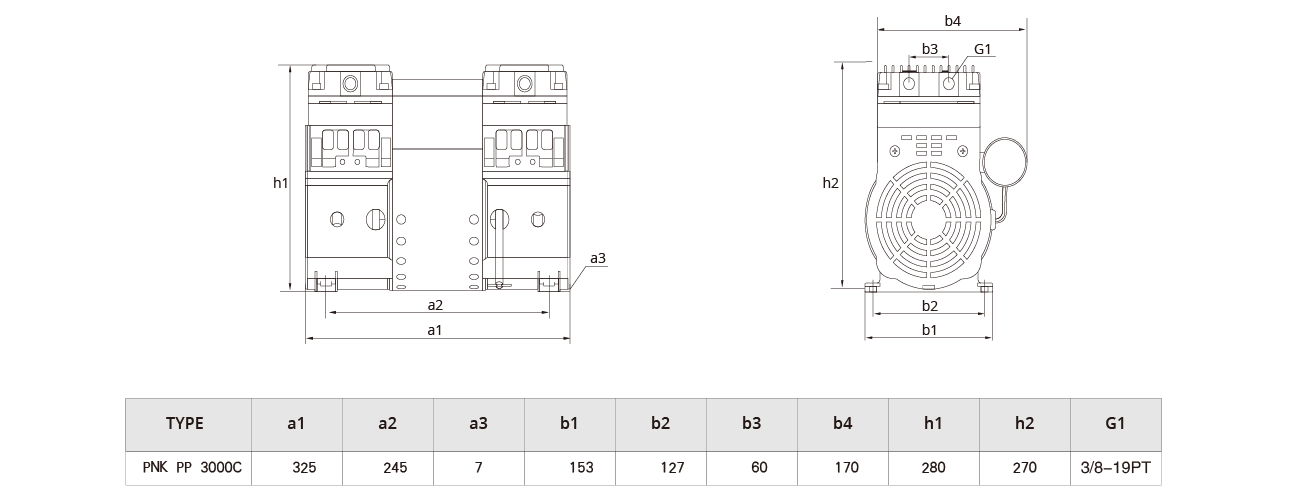 PNK PP 3000C無(wú)油壓縮機(jī)